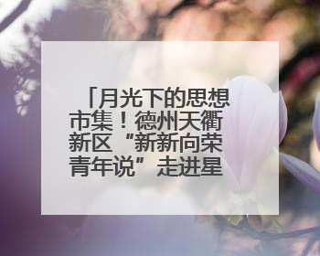 月光下的思想市集！德州天衢新区“新新向荣青年说”走进星空夜市