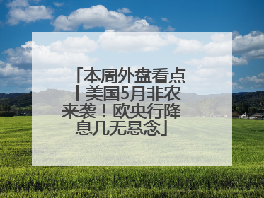 本周外盘看点丨美国5月非农来袭！欧央行降息几无悬念