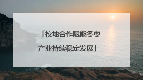 校地合作赋能冬枣产业持续稳定发展