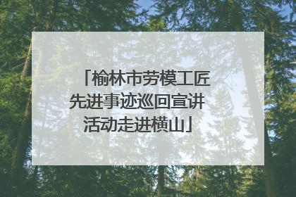 榆林市劳模工匠先进事迹巡回宣讲活动走进横山