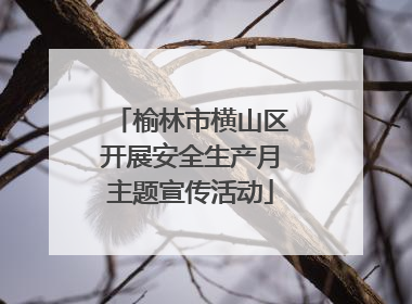 榆林市横山区开展安全生产月主题宣传活动