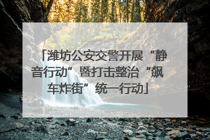 潍坊公安交警开展“静音行动”暨打击整治“飙车炸街”统一行动