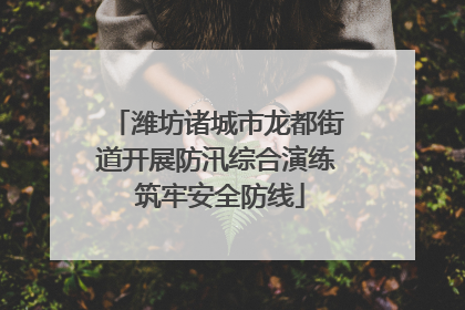 潍坊诸城市龙都街道开展防汛综合演练 筑牢安全防线