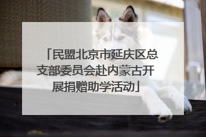 民盟北京市延庆区总支部委员会赴内蒙古开展捐赠助学活动