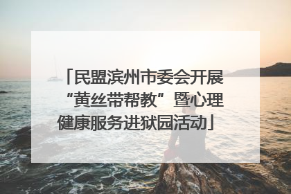 民盟滨州市委会开展“黄丝带帮教”暨心理健康服务进狱园活动