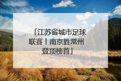 江苏省城市足球联赛丨南京胜常州 登顶榜首