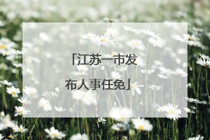 江苏一市发布人事任免