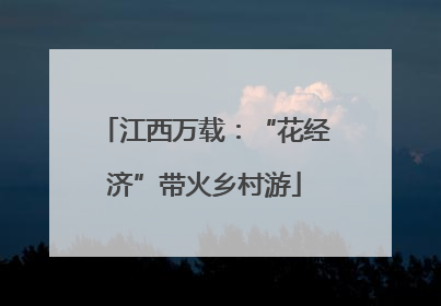江西万载：“花经济”带火乡村游
