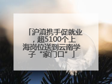 沪滇携手促就业，超5100个上海岗位送到云南学子“家门口”