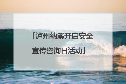 泸州纳溪开启安全宣传咨询日活动