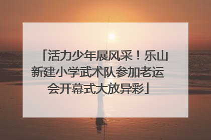 活力少年展风采！乐山新建小学武术队参加老运会开幕式大放异彩
