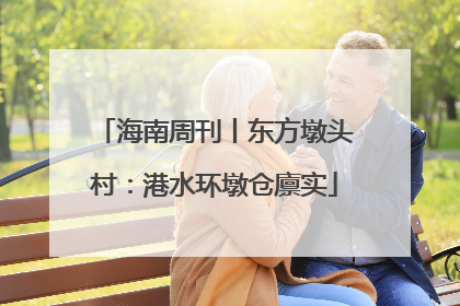 海南周刊丨东方墩头村：港水环墩仓廪实