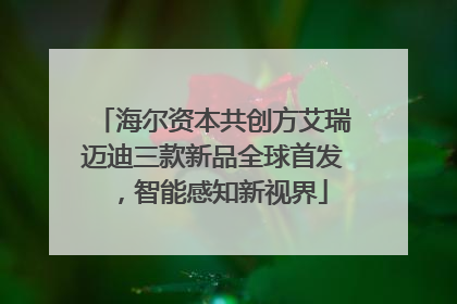 海尔资本共创方艾瑞迈迪三款新品全球首发，智能感知新视界