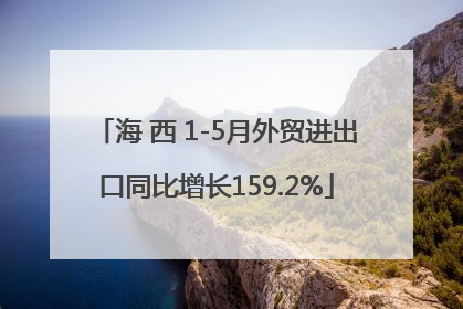 海 西 1-5月外贸进出口同比增长159.2%