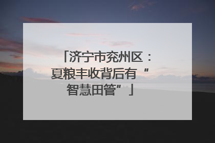 济宁市兖州区：夏粮丰收背后有“智慧田管”
