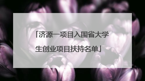济源一项目入围省大学生创业项目扶持名单