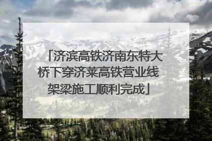 济滨高铁济南东特大桥下穿济莱高铁营业线架梁施工顺利完成