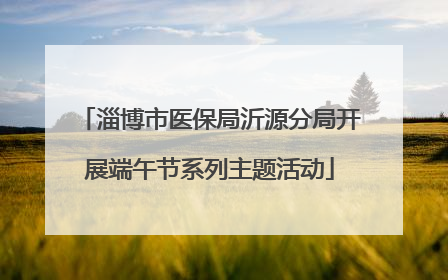 淄博市医保局沂源分局开展端午节系列主题活动