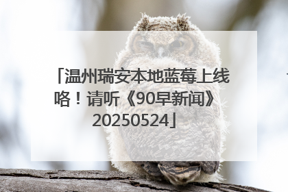 温州瑞安本地蓝莓上线咯！请听《90早新闻》20250524