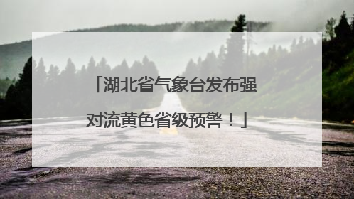 湖北省气象台发布强对流黄色省级预警！