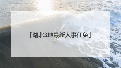 湖北3地最新人事任免