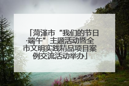 菏泽市“我们的节日·端午”主题活动暨全市文明实践精品项目案例交流活动举办