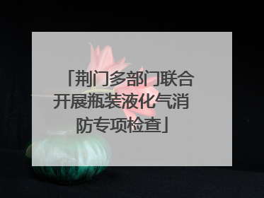荆门多部门联合开展瓶装液化气消防专项检查
