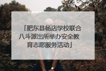 肥东县杨店学校联合八斗派出所举办安全教育志愿服务活动