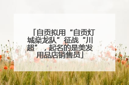 自贡拟用“自贡灯城燊龙队”征战“川超”，起名的是美发用品店销售员