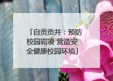 自贡贡井：预防校园霸凌 营造安全健康校园环境