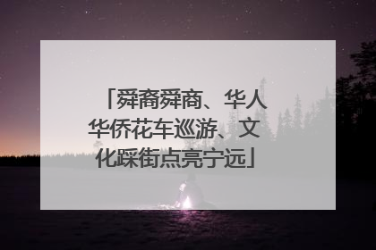 舜裔舜商、华人华侨花车巡游、文化踩街点亮宁远