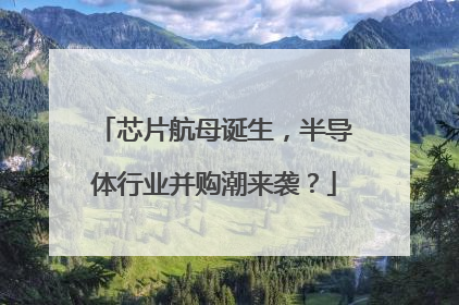 芯片航母诞生，半导体行业并购潮来袭？
