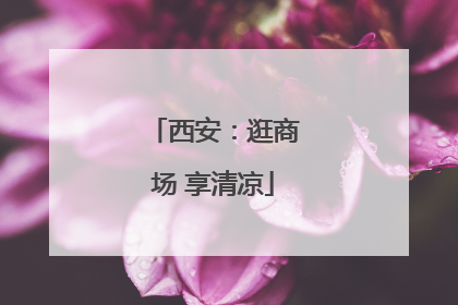 西安：逛商场 享清凉