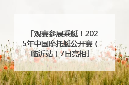 观赛参展乘艇！2025年中国摩托艇公开赛（临沂站）7日亮相