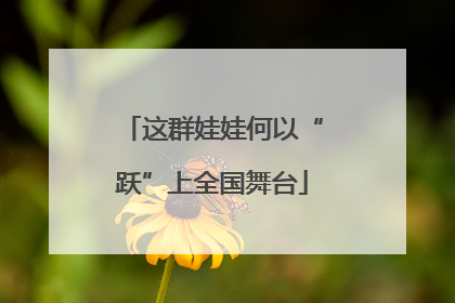 这群娃娃何以“跃”上全国舞台