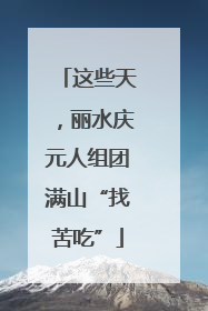 这些天，丽水庆元人组团满山“找苦吃”