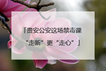 贵安公安这场禁毒课“走新”更“走心”