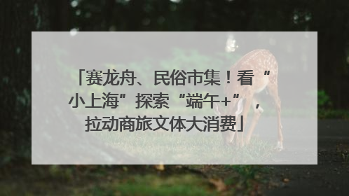 赛龙舟、民俗市集！看“小上海”探索“端午+”，拉动商旅文体大消费