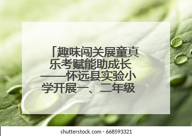 趣味闯关展童真 乐考赋能助成长——怀远县实验小学开展一、二年级无纸化测评活动