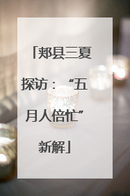 郏县三夏探访：“五月人倍忙”新解