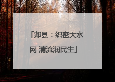 郏县：织密大水网 清流润民生