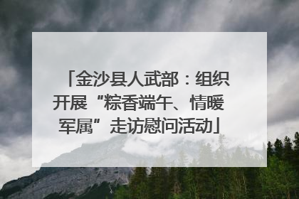 金沙县人武部：组织开展“粽香端午、情暖军属”走访慰问活动