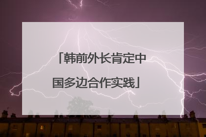 韩前外长肯定中国多边合作实践