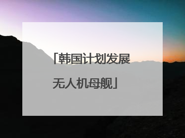 韩国计划发展无人机母舰