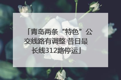 青岛两条“特色”公交线路有调整 昔日最长线312路停运