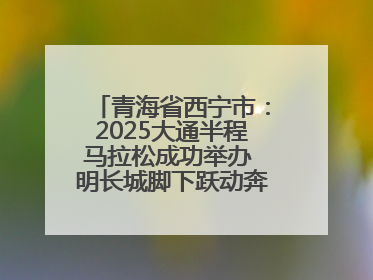 青海省西宁市：2025大通半程马拉松成功举办 明长城脚下跃动奔跑音符