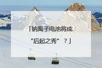 钠离子电池将成“后起之秀”？