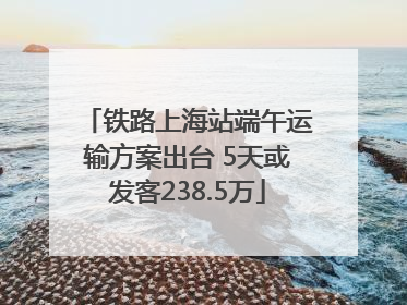 铁路上海站端午运输方案出台 5天或发客238.5万