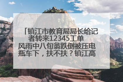 镇江市教育局局长给记者转来12345工单 风雨中八旬翁跌倒被压电瓶车下，扶不扶？镇江高职学子选择令人钦佩