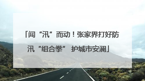 闻“汛”而动！张家界打好防汛“组合拳” 护城市安澜